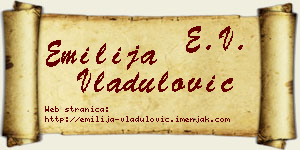Emilija Vladulović vizit kartica